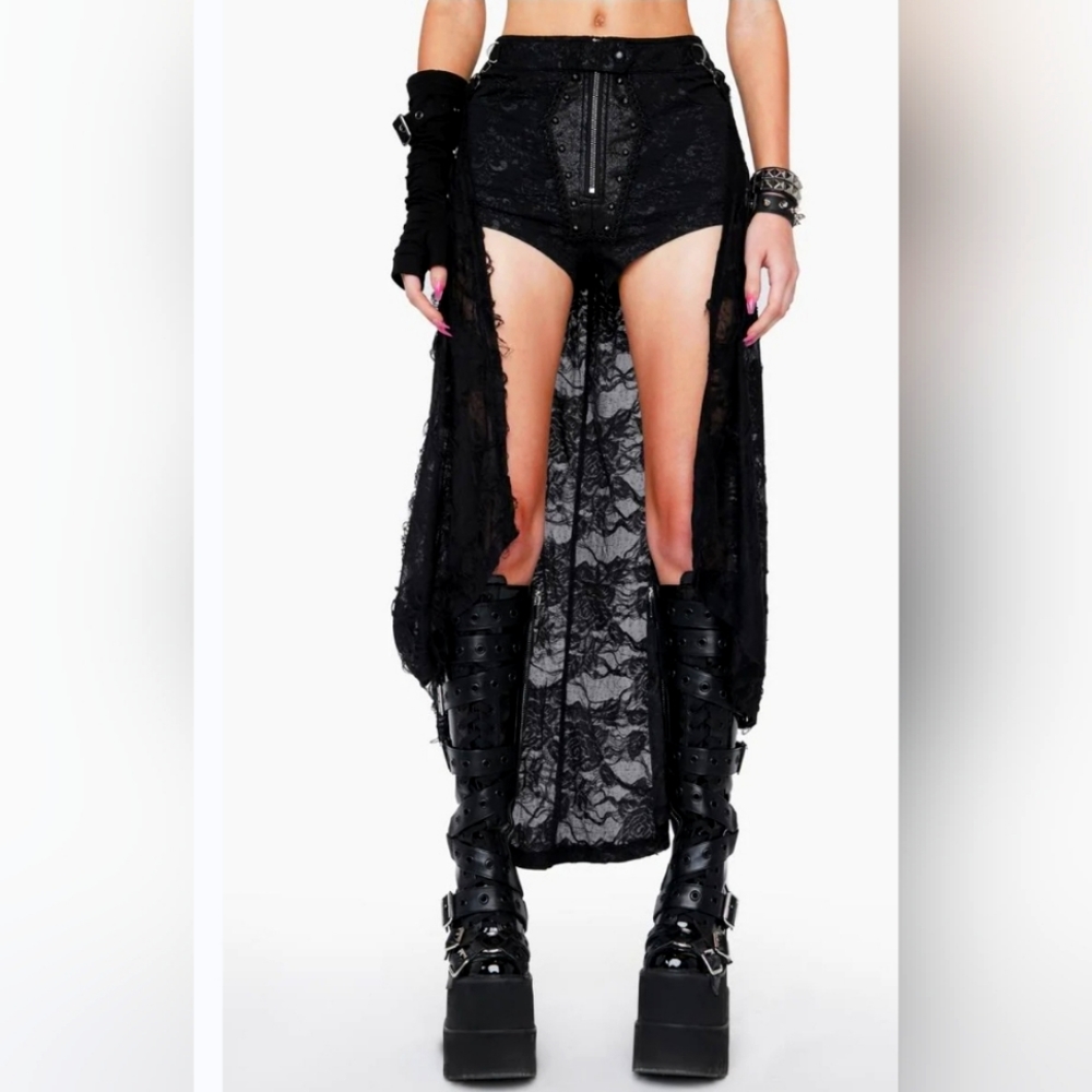 Punk Rave Black Gothic Skirt